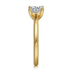 Clearance Gabriel & Co. Bambi - 14K Yellow Gold Round Solitaire Diamond Engagement Ring