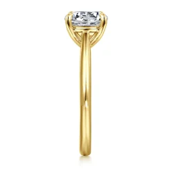 Clearance Gabriel & Co. Bambi - 14K Yellow Gold Round Solitaire Diamond Engagement Ring