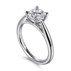 Sale Gabriel & Co. Bambi - Platinum Round Solitaire Diamond Engagement Ring
