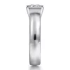New Gabriel & Co. Bara - 14K White Gold Half Bezel East West Emerald Cut Diamond Engagement Ring