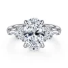 Sale Gabriel & Co. Barbara - 14K White Gold Five Stone Oval Cut Diamond Engagement Ring
