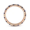 Gabriel & Co. Bari - 14K Rose Gold French Pave Set Sapphire and Diamond Eternity Band - 0.45 ct