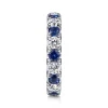 Online Gabriel & Co. Bari - 14K White Gold French Pave Set Sapphire and Diamond Eternity Band - 1.3 ct