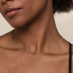 Sale Gabriel & Co. Bar Necklace Curved 14K Yellow Gold and 925 Sterling Silver