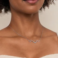 Hot Gabriel & Co. Bar Necklace 14K White Gold Diamond 0.5ct