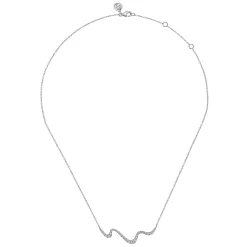 Hot Gabriel & Co. Bar Necklace 14K White Gold Diamond 0.5ct