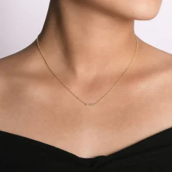 Online Gabriel & Co. Bar Necklace 14K Yellow Gold Diamond 0.06ct