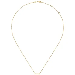 Online Gabriel & Co. Bar Necklace 14K Yellow Gold Diamond 0.06ct
