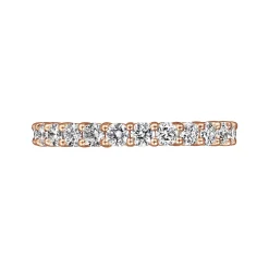 Online Gabriel & Co. Basque - 14K Rose Gold Shared Prong Diamond Eternity Band - 1.3 ct