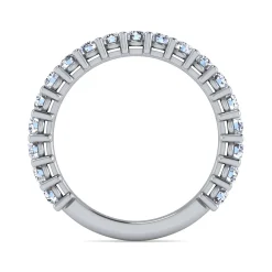 Hot Gabriel & Co. Basque - 14K White Gold Shared Prong Diamond Anniversary Band - 0.95 ct