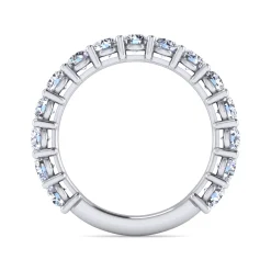 Hot Gabriel & Co. Basque - 14K White Gold Shared Prong Diamond Anniversary Band - 1.75 ct