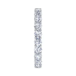 Hot Gabriel & Co. Basque - 14K White Gold Shared Prong Diamond Eternity Band - 1.7 ct