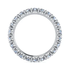 Hot Gabriel & Co. Basque - 14K White Gold Shared Prong Diamond Eternity Band - 1.7 ct