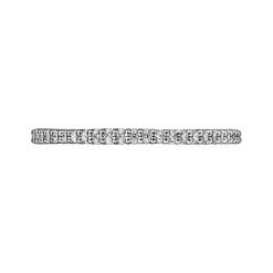 Outlet Gabriel & Co. Basque - 14K White Gold Shared Prong Diamond Eternity Band - 0.25 ct