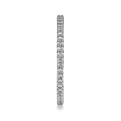 Outlet Gabriel & Co. Basque - 14K White Gold Shared Prong Diamond Eternity Band - 0.25 ct