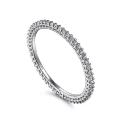 Outlet Gabriel & Co. Basque - 14K White Gold Shared Prong Diamond Eternity Band - 0.25 ct