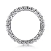 Online Gabriel & Co. Basque - 14K White Gold Shared Prong Diamond Eternity Band - 1.3 ct