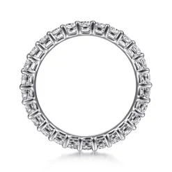 Online Gabriel & Co. Basque - 14K White Gold Shared Prong Diamond Eternity Band - 1.3 ct