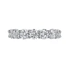 Clearance Gabriel & Co. Basque - 14K White Gold Shared Prong Diamond Eternity Band - 4.8 ct
