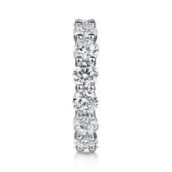 Clearance Gabriel & Co. Basque - 14K White Gold Shared Prong Diamond Eternity Band - 4.8 ct