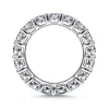 Best Gabriel & Co. Basque - 14K White Gold Shared Prong Diamond Eternity Band - 3.35 ct