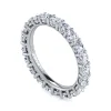 Sale Gabriel & Co. Basque - 14K White Gold Shared Prong Diamond Eternity Band - 2 ct