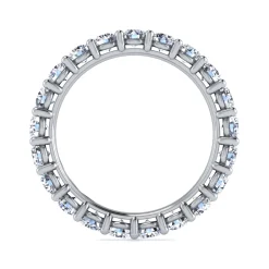 Sale Gabriel & Co. Basque - 14K White Gold Shared Prong Diamond Eternity Band - 2 ct