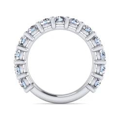 Gabriel & Co. Basque - 14K White Gold Shared Prong Diamond Anniversary Band - 2.5 ct