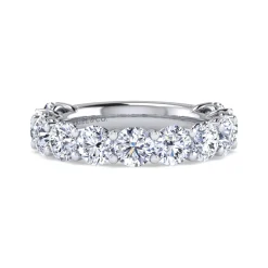 Online Gabriel & Co. Basque - 14K White Gold Shared Prong Diamond Anniversary Band - 3.5 ct