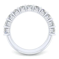Gabriel & Co. Basque - 14K White Gold 11 Stone Shared Prong Diamond Anniversary Band - 1.3 ct