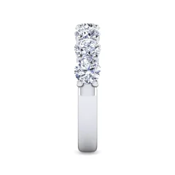 Clearance Gabriel & Co. Basque - 14K White Gold 7 Stone Shared Prong Diamond Anniversary Band - 2.15 ct