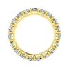 Online Gabriel & Co. Basque - 14K Yellow Gold Shared Prong Diamond Eternity Band - 2.5 ct
