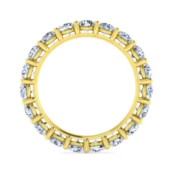 Online Gabriel & Co. Basque - 14K Yellow Gold Shared Prong Diamond Eternity Band - 2.5 ct