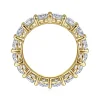 Best Gabriel & Co. Basque - 14K Yellow Gold Shared Prong Diamond Eternity Band - 3.5 ct