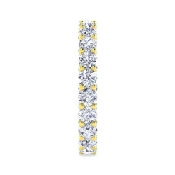 Clearance Gabriel & Co. Basque - 14K Yellow Gold Shared Prong Diamond Eternity Band - 2 ct