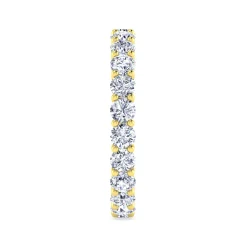 Best Gabriel & Co. Basque - 14K Yellow Gold Shared Prong Diamond Eternity Band - 1.7 ct