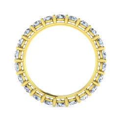 Best Gabriel & Co. Basque - 14K Yellow Gold Shared Prong Diamond Eternity Band - 1.7 ct