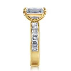 Outlet Gabriel & Co. Bassia - 14K Yellow Gold Emerald Cut Diamond Engagement Ring