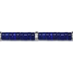Online Gabriel & Co. Beaded Bracelet 925 Sterling Silver Cylinder Lapis