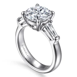 Hot Gabriel & Co. Belma - 14K White Gold Round Diamond Channel Set Engagement Ring