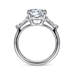 Online Gabriel & Co. Belma - 14K White Gold Round Three Stone Diamond Engagement Ring