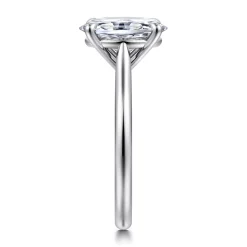 New Gabriel & Co. Bena - 14K White Gold Oval Solitaire Diamond Engagement Ring