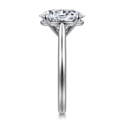 Discount Gabriel & Co. Bena - 14K White Gold Oval Solitaire Diamond Engagement Ring