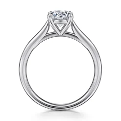 Gabriel & Co. Bena - 14K White Gold Round Solitaire Diamond Engagement Ring