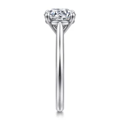 Hot Gabriel & Co. Bena - 14K White Gold Round Solitaire Diamond Engagement Ring