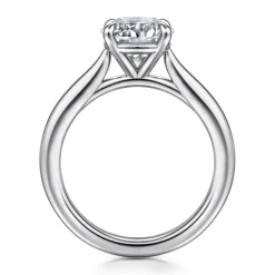 New Gabriel & Co. Bena - 14K White Gold Round Solitaire Diamond Engagement Ring