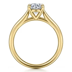 Best Gabriel & Co. Bena - 14K Yellow Gold Round Solitaire Diamond Engagement Ring