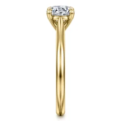 Best Gabriel & Co. Bena - 14K Yellow Gold Round Solitaire Diamond Engagement Ring