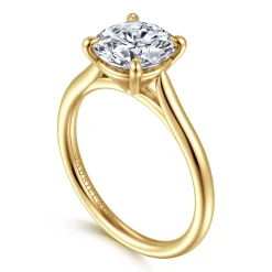 Hot Gabriel & Co. Bena - 14K Yellow Gold Round Solitaire Diamond Engagement Ring