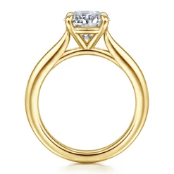 Sale Gabriel & Co. Bena - 14K Yellow Gold Round Solitaire Diamond Engagement Ring